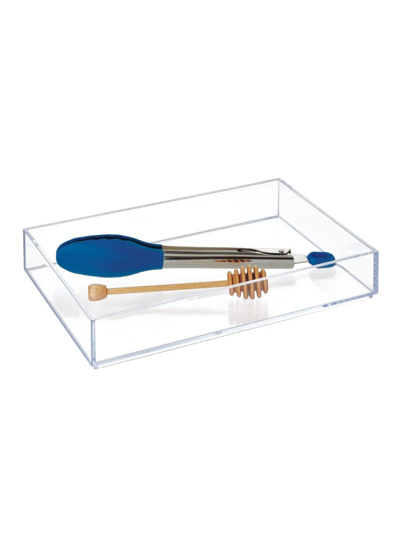 TPGP Clarity Acrylic Drawer Organizer, Storage Container For Vanity, Bathroom, Kitchen Drawers, 8" X 12" 2", Clear - Image 2