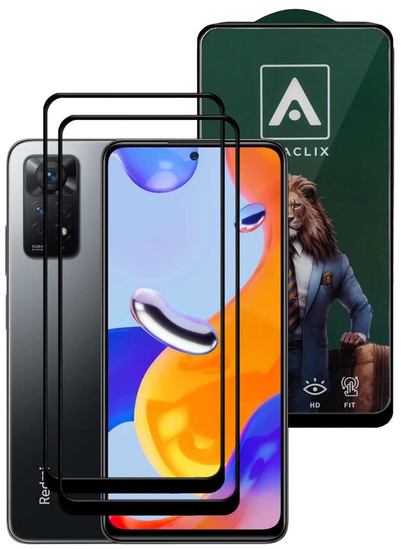 ACLIX 2 Pieces Antistatic ESD Dustproof Premium Quality High Definition Tempered Glass Screen Protector Designed For Xiaomi Redmi Note 11 Pro - Image 1