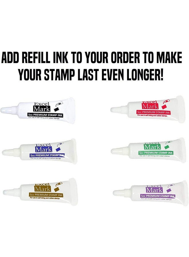 ExcelMark Custom Self Inking Rubber Stamp - Home Or Office (A2359-5 Lines) - Image 3