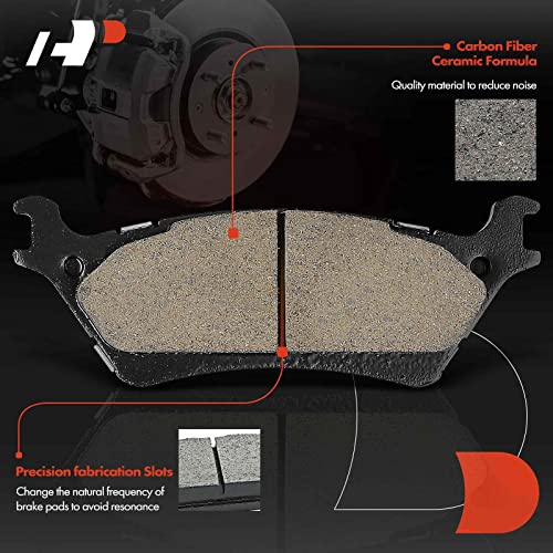 A-Premium Rear Ceramic Disc Brake Pads Set Compatible with Select Ford Models - for F-150 2012 2013 2014 2015 2016 2017 2018 2019 2020, with Hardware, 4 Pcs - Image 3