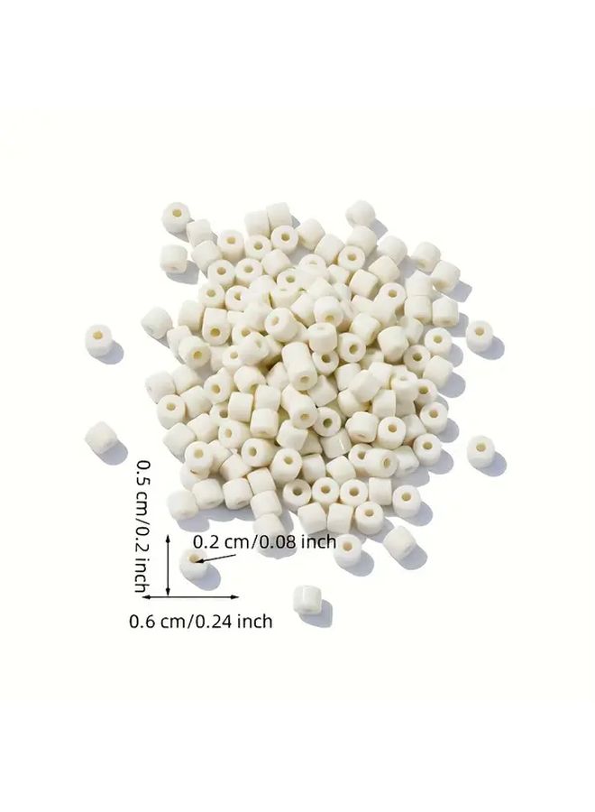 100 Acrylic Opaque White Small Tube Cylinder Beads An Array For DIY Jewelry Making Bracelets Earrings Necklaces Handmade Craft Supplies - Image 5