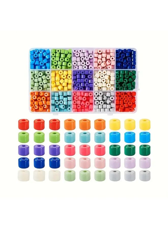 100 Acrylic Opaque White Small Tube Cylinder Beads An Array For DIY Jewelry Making Bracelets Earrings Necklaces Handmade Craft Supplies - Image 4