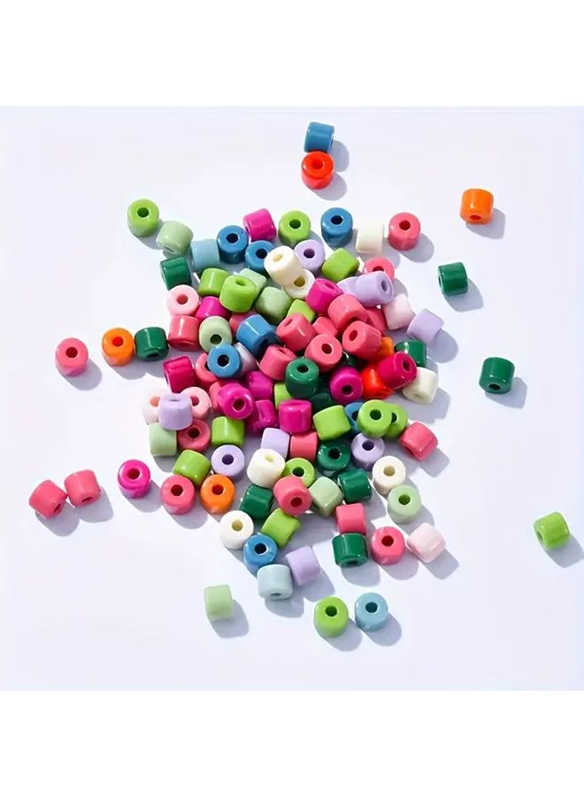 100 Acrylic Opaque White Small Tube Cylinder Beads An Array For DIY Jewelry Making Bracelets Earrings Necklaces Handmade Craft Supplies - Image 3