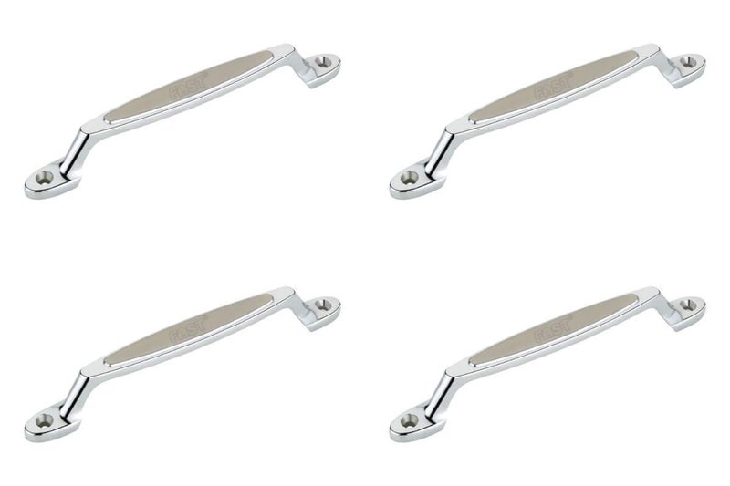 FAST CP15A Aluminium Chrome Plated TT Front Screw Cabinet Pull Handle for Door and Window (Silver, 4 Inch) - Pack of 4 Pieces - Image 1