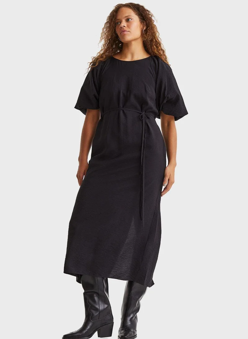 H&M Belted Midi Dress