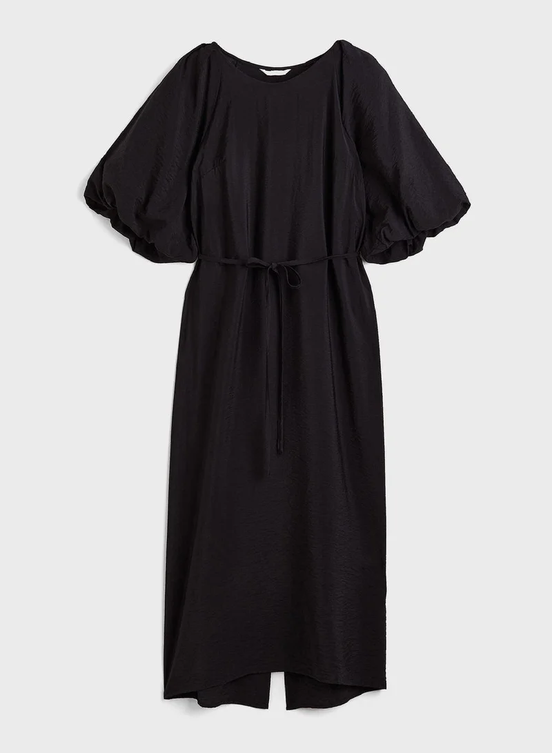 H&M Belted Midi Dress