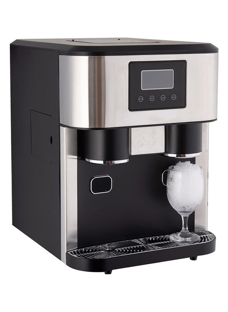 porodo - 3 in1 Ice Maker with Crusher and Cold Water Dispenser, Ice cube modes(Bullet & Crushed) , 2L Water Tank, 15-18kg Daily Ice Capacity, Touch Button LCD Display, 18KG 145W - Black - Image 1