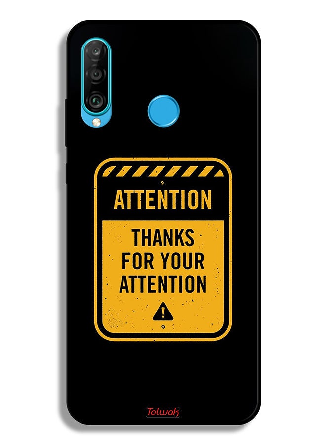 Tolwak Huawei P30 lite Protective Case Cover Thanks For Attention - Image 2