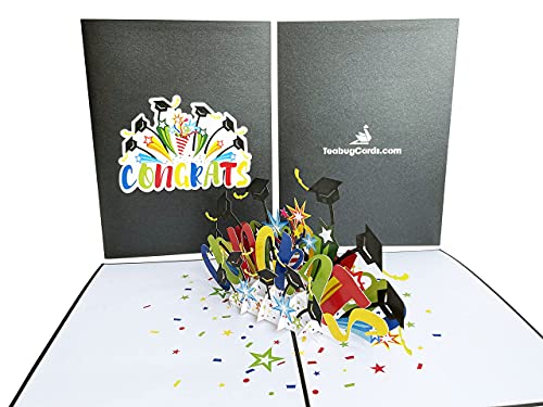 Teabug Cards Congrats Graduation Pop Up Card, 3D Newly Grads Congratulations Card - Image 3