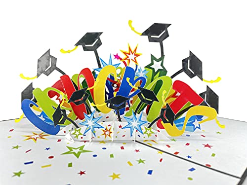 Teabug Cards Congrats Graduation Pop Up Card, 3D Newly Grads Congratulations Card - Image 1