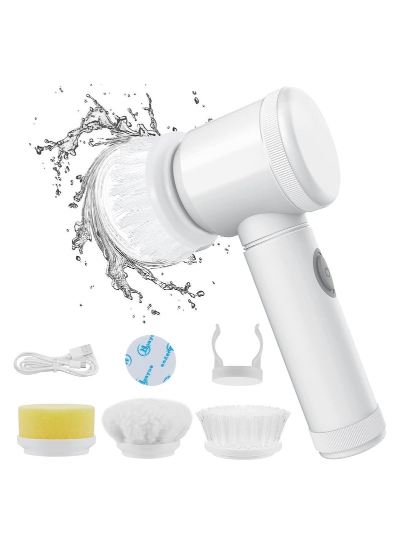 ELTRAZONE Electric Spin Scrubber,Electric Cleaning Brush with 3 Brush Heads,Cordless Portable Scrub Brush,Handheld Shower Scrubber Suitable for Bathroom/Tiles/Floor/Bathtub - Image 1