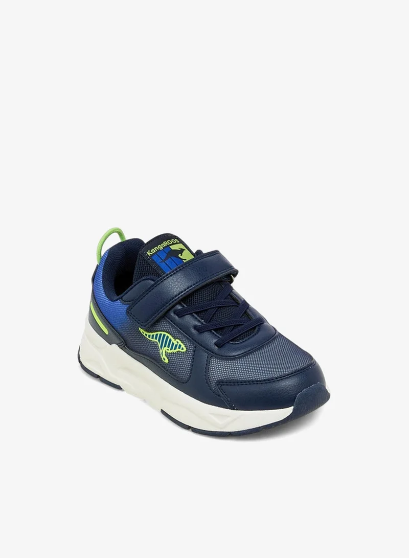 kangaROOS Boys' Panelled Sports Shoes with Hook and Loop Closure