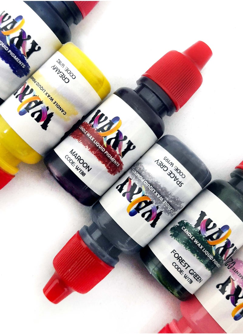coloresin - Waxy Celestial Elegance Collection - 6 Colors - Candle Wax Pigments -liquid concentrated candle color dye for candle making - vibrant candle coloring for diy candle making supplies - each 15ml - Image 1