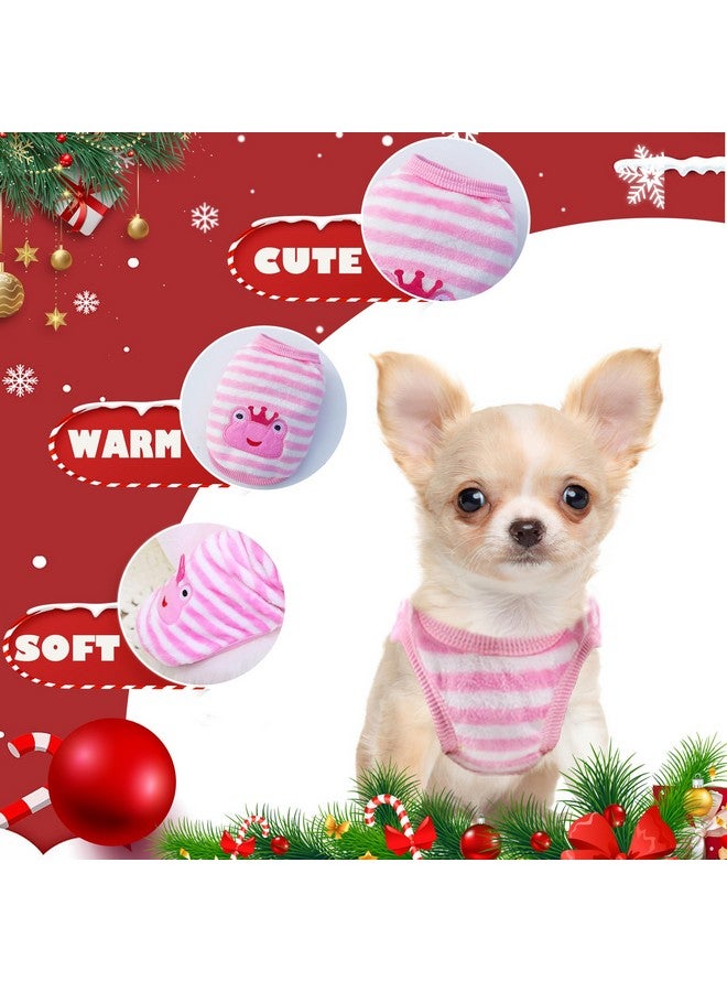 ملابس كلاب صغيرة من قطعتين - سترة جرو لطيفة من الصوف مقاس XXS (صغير جدًا) - Image 4