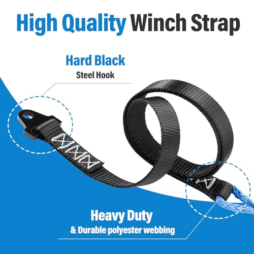 SyunsXoon 64in Plow Strap fit for ATV UTV Winch, Heavy Duty Snow Plow Lift Strap Use with Standard or Wide Winches - Image 5