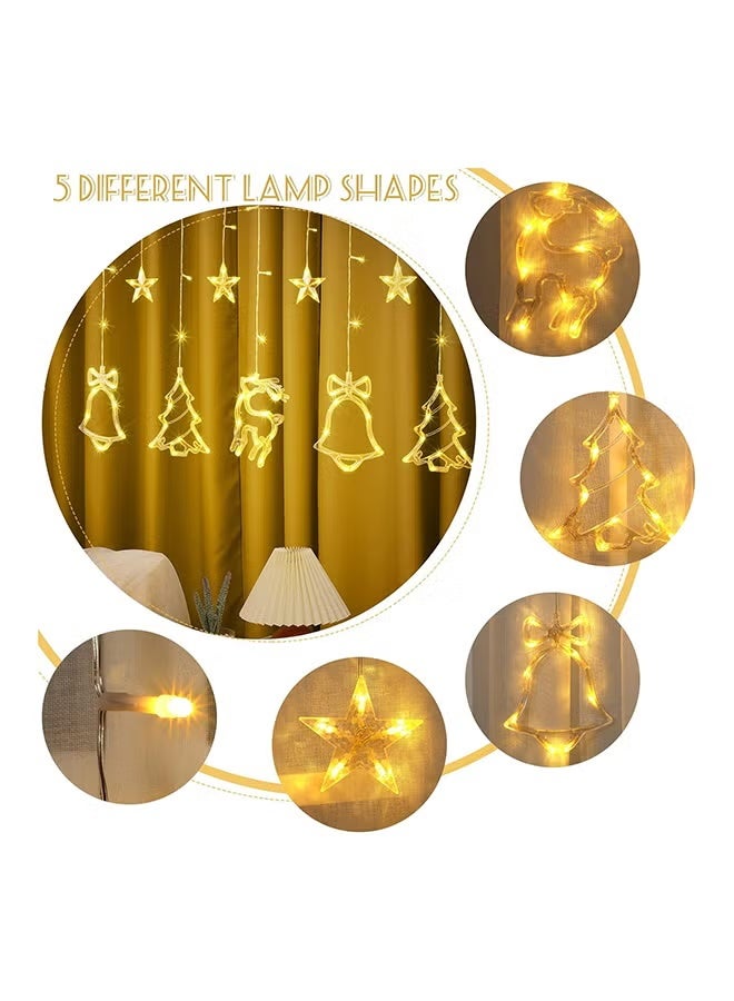 ليد أضواء عيد الميلاد لنافذة جرس الأيل أضواء الستار 138 أضواء عيد الميلاد LED 9.84 قدم لديكورات عيد الميلاد - Image 2