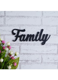 Webelkart Webelkart Designer Family MDF Cutout Ready to Hang Home Décor Wall Art - 4.50" x 11"  - Image 1