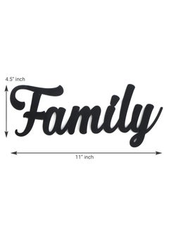 Webelkart Webelkart Designer Family MDF Cutout Ready to Hang Home Décor Wall Art - 4.50" x 11"  - Image 2
