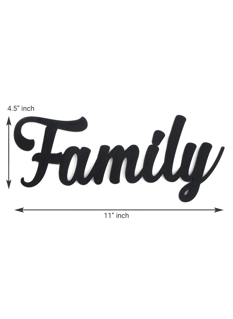Webelkart Webelkart Designer Family MDF Cutout Ready to Hang Home Décor Wall Art - 4.50" x 11"  - Image 2