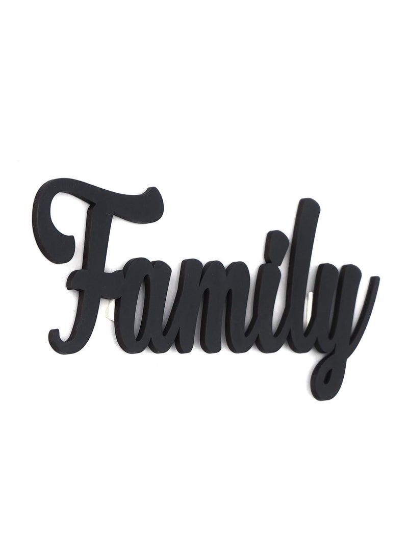Webelkart Webelkart Designer Family MDF Cutout Ready to Hang Home Décor Wall Art - 4.50" x 11"  - Image 3