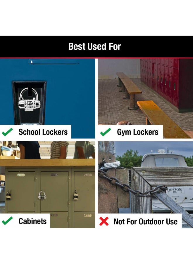 Master Lock - Master Lock Word Combination Lock, Set Your Own Word Lock, Combination Lock for Gym and School Lockers, Colors May Vary, 1534D - Image 1