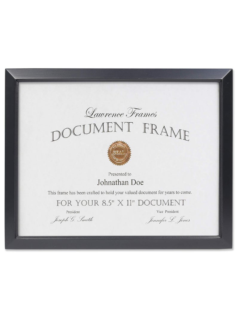 Lawrence Frames Lawrence Frames 85x11 Black Wood Certificate Estero Picture Frame 