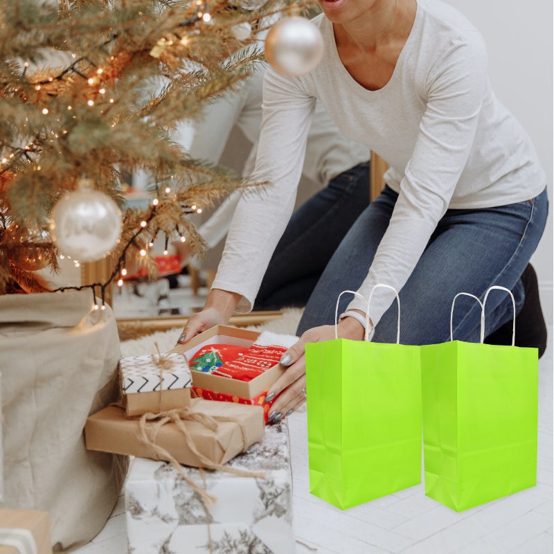 24pcs Bags Party Treat Bags Paper Candy Bags Birthday Party Goodie Bags with Handles - Image 2