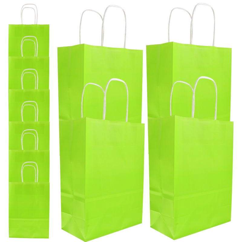 24pcs Bags Party Treat Bags Paper Candy Bags Birthday Party Goodie Bags with Handles - Image 1