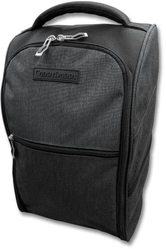 CaddyDaddy Premium Golf Shoe Bag with Ventilated Sides, Internal Shoe Divider, Zipper Closure, Nylon Material, Unisex, Fits Up to Men's Size 14 - Image 2