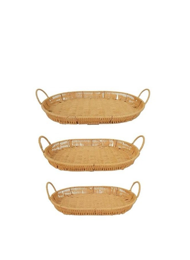 AL KHALDIYA 3-Piece Storage Basket Set Multicolour 