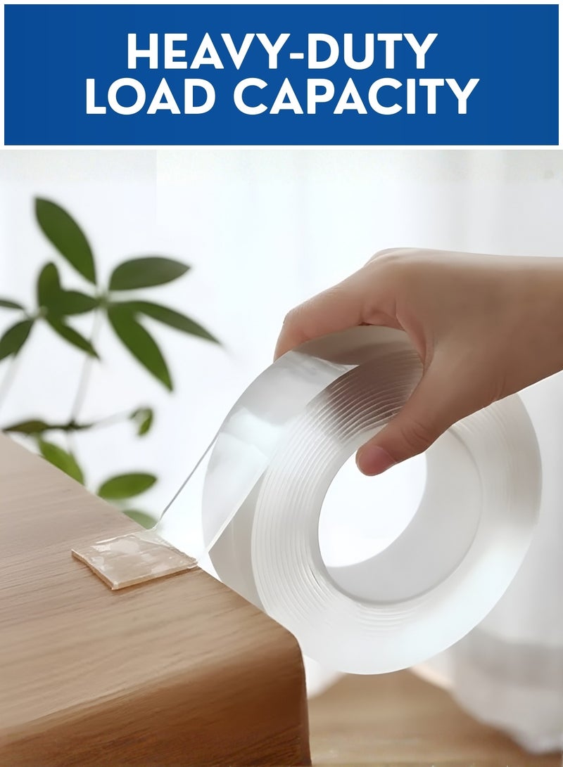 Nano Double-Sided Grip Tape 3cm x 10m x 2mm – Reusable, Removable, Washable Transparent Adhesive Tape for Wall, Home, Office & Car – Strong Heavy-Duty LVY Nano Gel Tape for Multi-Purpose Use - Image 4