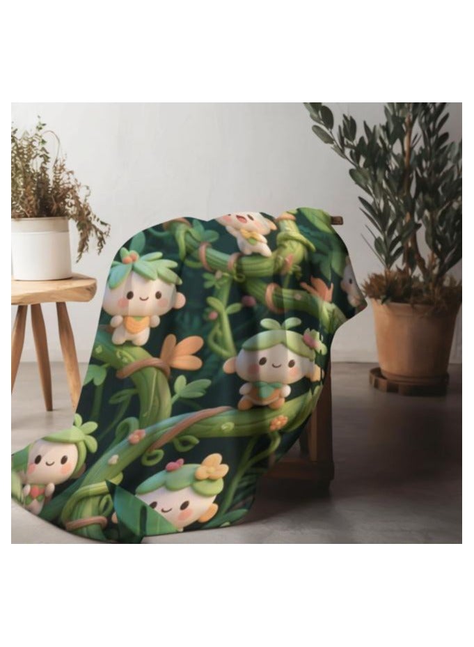 عام بطانية رقيقة من الفانيلا الكرتونية للأطفال أو الطلاب (دافئة ومريحة ومناسبة للنوم والألعاب) 100 سم * 150 سم - 548 - Image 4