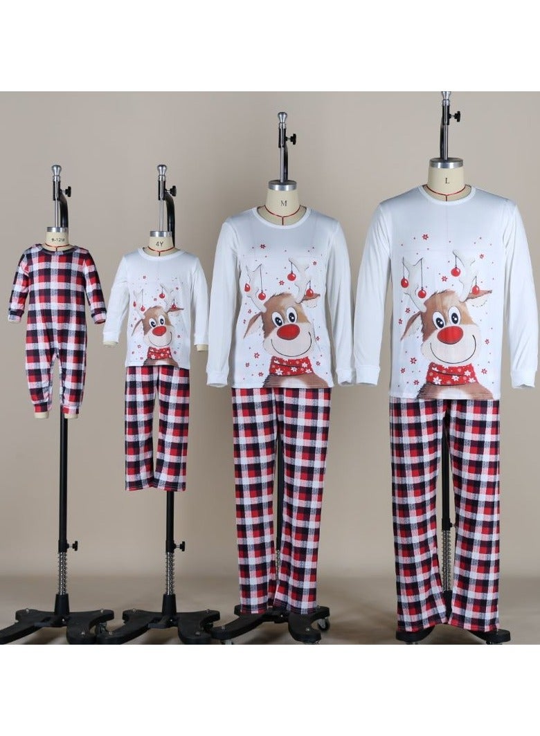 VUCATIN Children's Family Matching Pajamas Holiday Matching Clothing Long-Sleeved Parent-Child Pajamas for Home Suitable for Women Men Children and Pets (Dog Size)  - Image 2