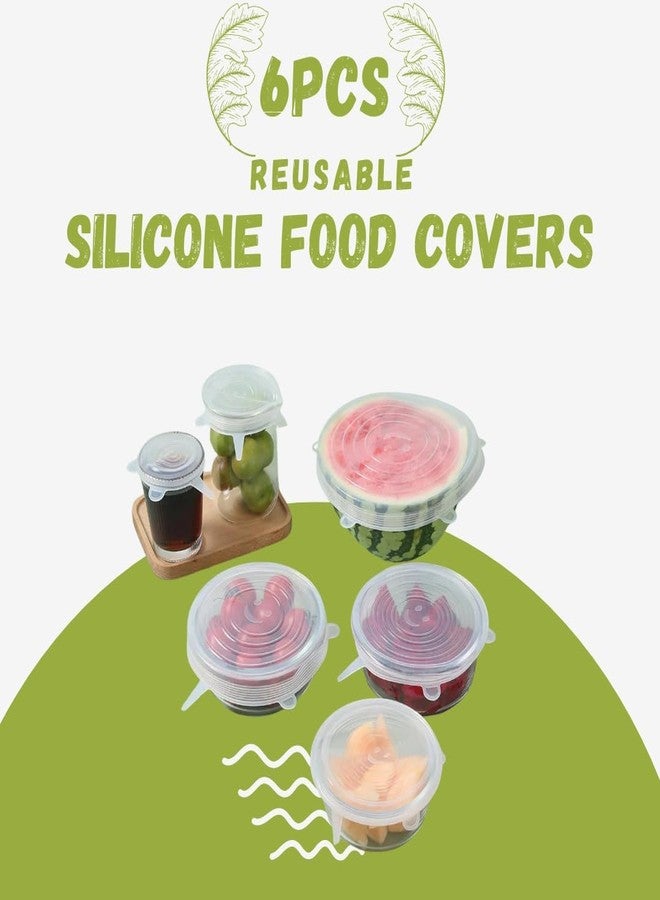 PICKSTORE Silicone Stretch Lids – Reusable Airtight Bowl & Container Covers – 6 Multi-Sizes – BPA-Free, Eco-Friendly, Dishwasher & Freezer Safe - Image 2