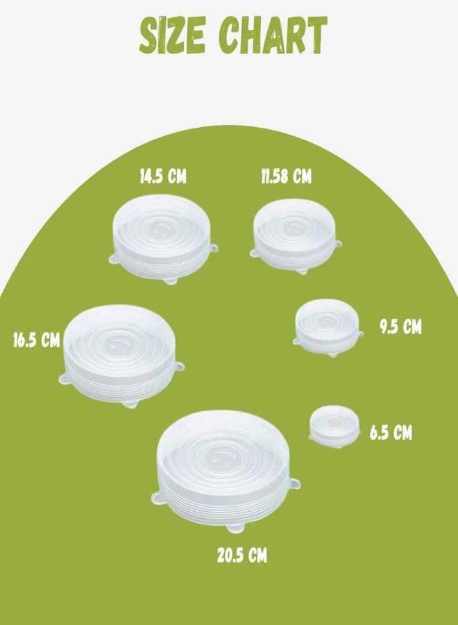 PICKSTORE Silicone Stretch Lids – Reusable Airtight Bowl & Container Covers – 6 Multi-Sizes – BPA-Free, Eco-Friendly, Dishwasher & Freezer Safe - Image 4