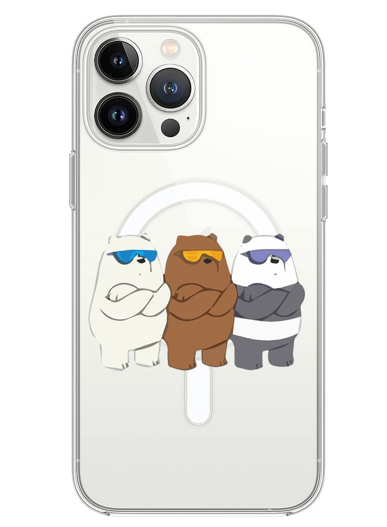 Theodor Magnetic Case for iPhone 14 Pro 6.1-inch Compatible with MagSafe Wireless Charging, Shockproof Phone Bumper Cover ears dance - Image 1