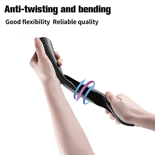 amiss غطاء عجلة القيادة المضاد للانزلاق من أميش مصنوع من ألياف الكربون، واقي عجلة القيادة المجزأ، غطاء فراشة، غطاء واقي عالمي لعجلات السيارات بنسبة 99%، ملحقات داخلية للسيارة - Image 5