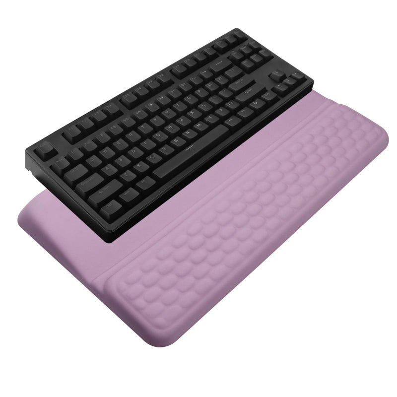KEPUTAIER Computer Keyboard Stand with Wrist Rest, Ergonomic Tilted Keyboard Holder - Keyboard Riser with Wrist Pad - Keyboard Tray Support for Office Home - Purple - Image 1