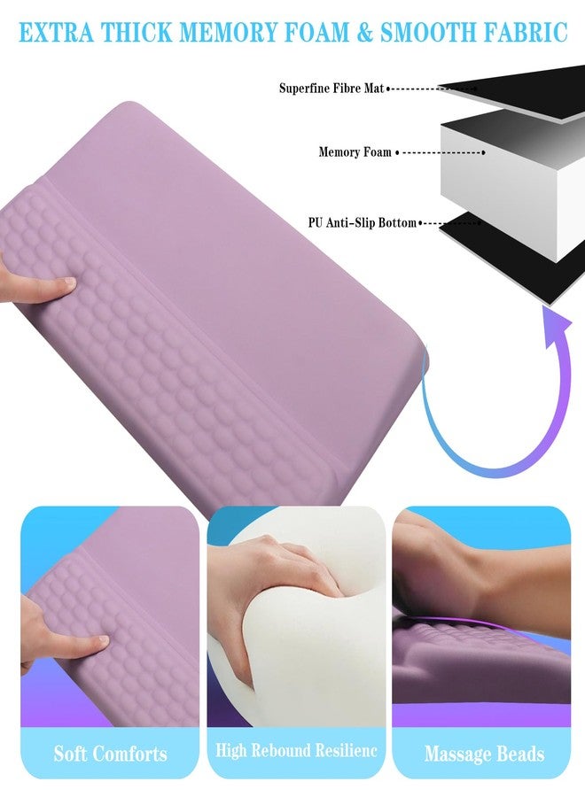 KEPUTAIER Computer Keyboard Stand with Wrist Rest, Ergonomic Tilted Keyboard Holder - Keyboard Riser with Wrist Pad - Keyboard Tray Support for Office Home - Purple - Image 4