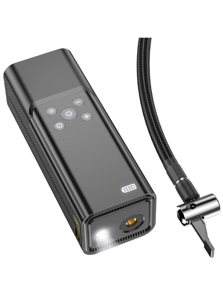 هوكو منفاخ إطارات ذكي محمول مع بطارية احتياطية ٥٠٠٠ مللي أمبير/ساعة - مضخة هواء رقمية HOCO ZP7 للمركبات والدراجات والكرات - Image 4