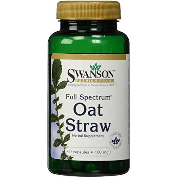 Swanson Full Spectrum Oat Straw 400 Milligrams 60 Capsules - Image 1