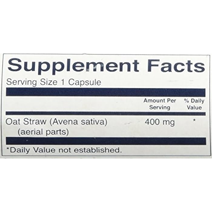 Swanson Full Spectrum Oat Straw 400 Milligrams 60 Capsules - Image 3