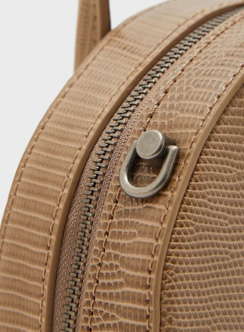 shoexpress Round Zip Through Crossbody