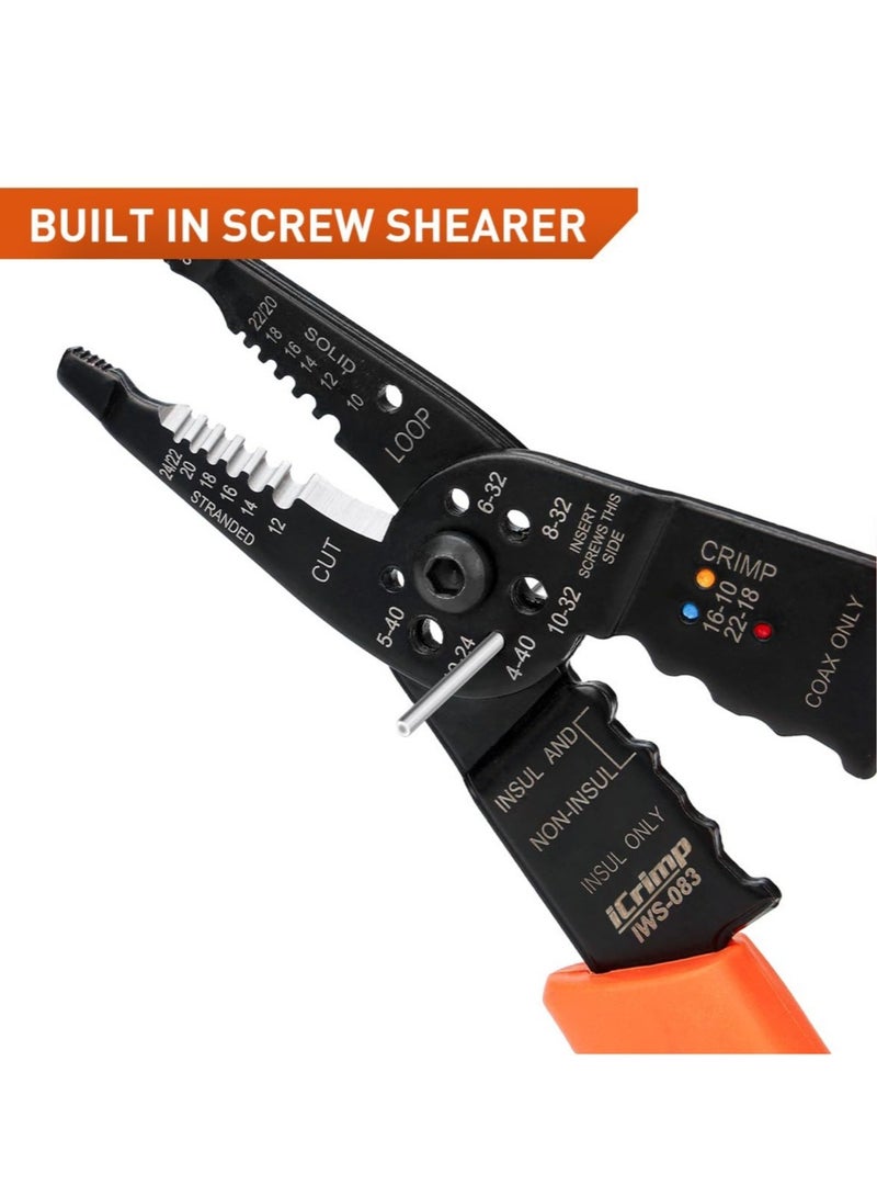 Multipurpose Stripper, Crimper, Cutter, 5-in-1 Compact Electricians Pliers Cable Strippers, Home Repair Tool - Image 4