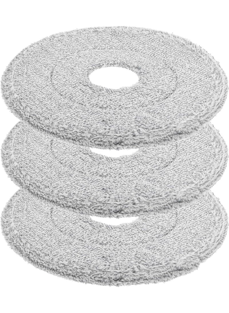 Premium Quality Mop Replacement Heads – Cotton Round Refills for Wet and Dry Cleaning, Machine Washable Mop Pads for Home Floor, Kitchen, and Tile Cleaning (Grey, 9.65 Inch) Pack of 3 - Image 2