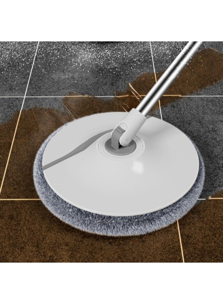 Premium Quality Mop Replacement Heads – Cotton Round Refills for Wet and Dry Cleaning, Machine Washable Mop Pads for Home Floor, Kitchen, and Tile Cleaning (Grey, 9.65 Inch) Pack of 3 - Image 3