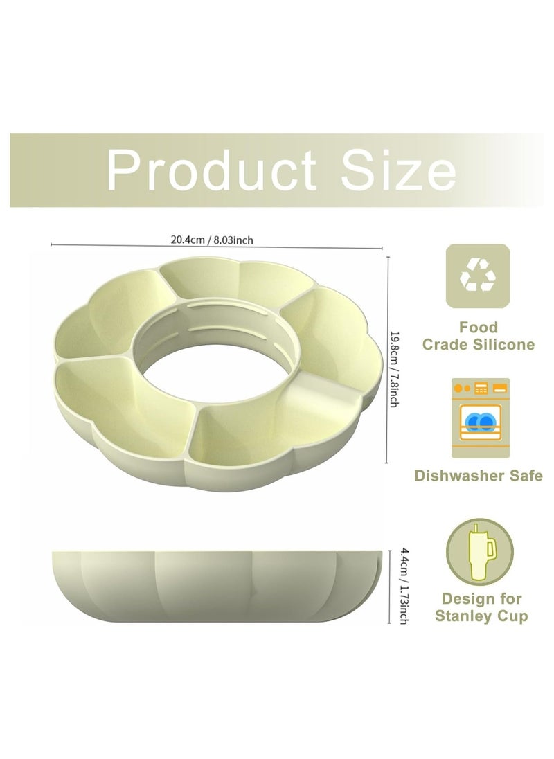 Hihonor Snack Bowl for Stanley Cup, Reusable Silicone Snack Ring Compatible with Stanley Quencher H2.0 40oz Tumbler with Handle, Cute Water Bottle Accessories  - Image 3