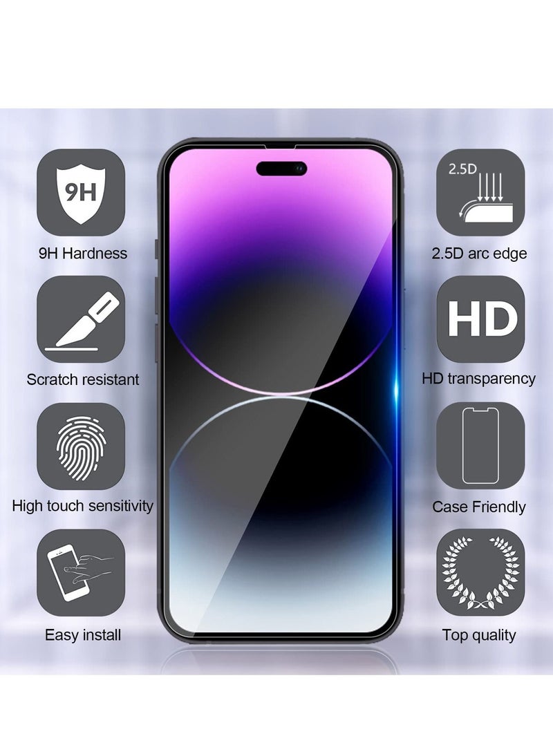 [5 in 1] Designed for iPhone 14 Pro Case, Never Yellow, Military Protection, with 2 Tempered Glass Screen Protector+2 Camera Lens Protector All-Round Protection Kit. - Image 4