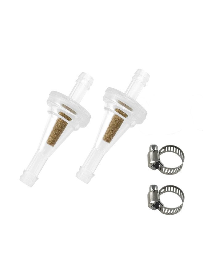 YAMAKATO 1/4" Inline Copper Fuel Filters for Dirt Mini Bike ATV Motorcycle UTV Snowmobile more with 1/4" fuel lines 2pcs with 2 clamps - Image 1