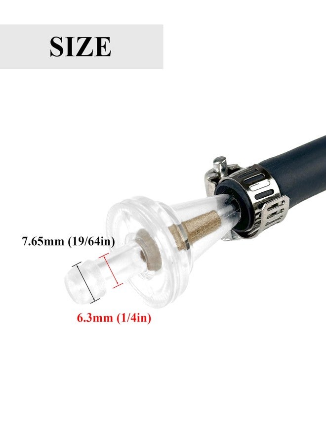 YAMAKATO 1/4" Inline Copper Fuel Filters for Dirt Mini Bike ATV Motorcycle UTV Snowmobile more with 1/4" fuel lines 2pcs with 2 clamps - Image 2
